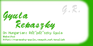 gyula repaszky business card